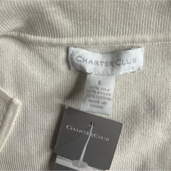 Charter Club Silk Blend Womans Sweater in Cream Color!! - Picture 11 of 11